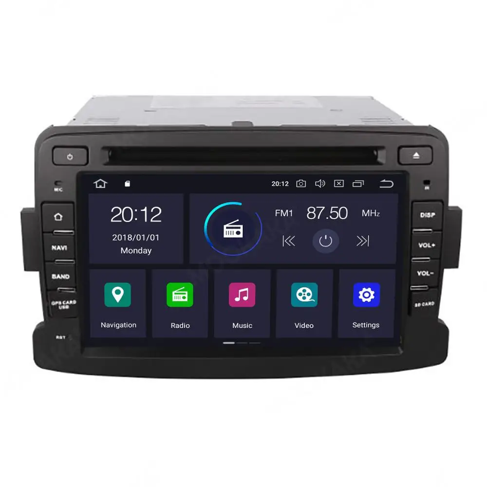 Android 2012 64 ГБ автомобильный радиоплеер GPS-навигация для Renault Duster 2016- мультимедийный