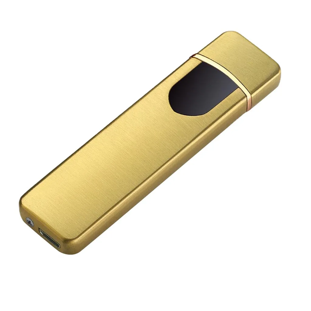 Перезаряжаемая USB ветрозащитная беспламенная электрическая зажигалка для сигарет с электронной зарядкой