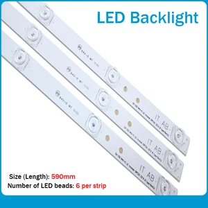 100%new 590mm LED backlight 6lamp for LG 32 TV 32MB25VQ 6916l-1974A 1975A 1981A lv320DUE 32LF5800 32LB5610 innotek drt 3.0 32