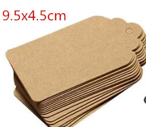 9.5 x 4.5cm yellow 50 шт волнистые крафт-бумажные бирки бумажные этикетки карты для свадьбы/конфеты/Детские Подарочные продукты бирка посылка на заказ бирка для одежды - Цвет: 9.5 x 4.5cm yellow