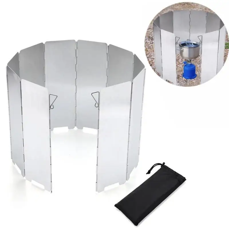 Ветрозащитный экран для газовой плиты 10 тарелок складная ветрозащитная плита