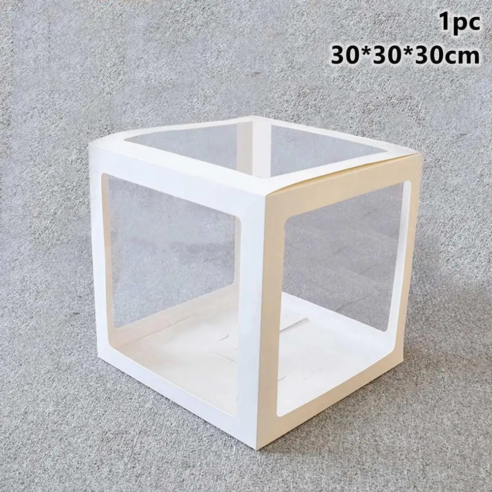 Empty Box Taoup детская прозрачная коробка для хранения воздушных шаров с днем рождения принадлежности для детского душа сувениры бумажная картонная коробка подарочная упаковка - Цвет: Empty Box