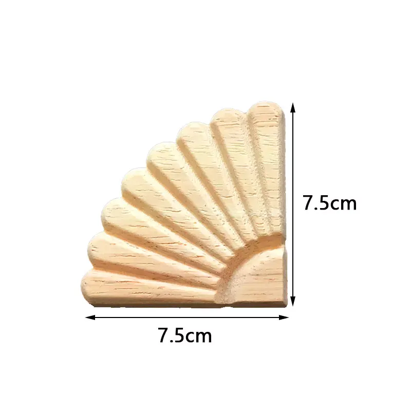 

4 Pcs Wood Carved Onlay Appliques Woodcarving Applique Onlay Natural Unpainted Decals for Furniture Cabinet Decal Decoration