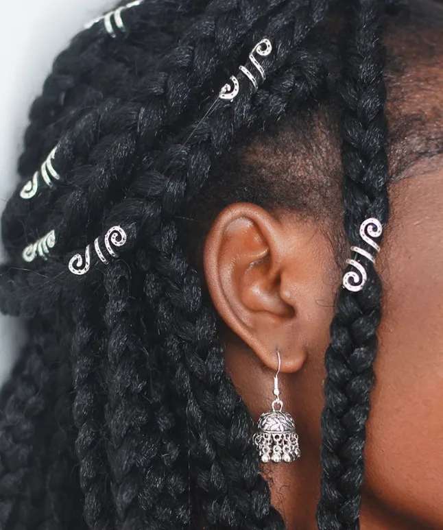 1-5 шт Золотое кольцо для волос коса дреды из бисера любовь павлин кулон манжеты