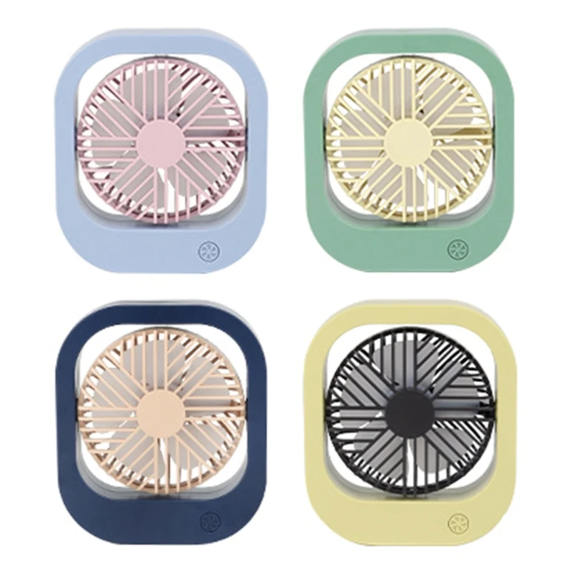 

Mute Handheld Fan USB Rechargeable Desktop Fan Mini Personal Fan 2 Wind Modes 5 Turbofan Blades 90 Rotatable
