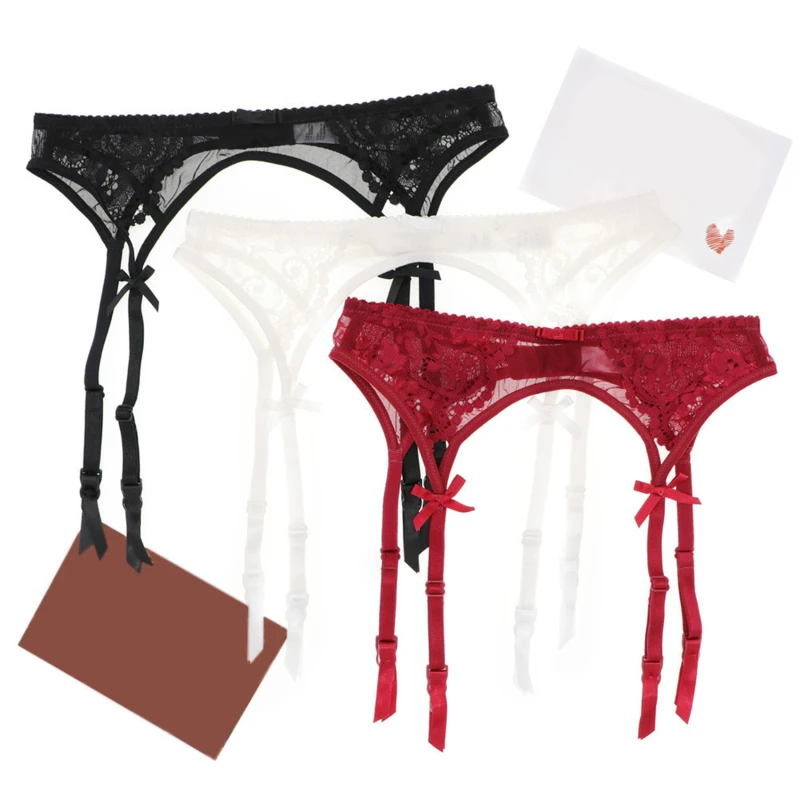 

Sexy Women Lace Black/White/Red Brand Garter Temptation Ultra-Thin Female Silk Stockings Suspender Belt Wedding Garters Belts