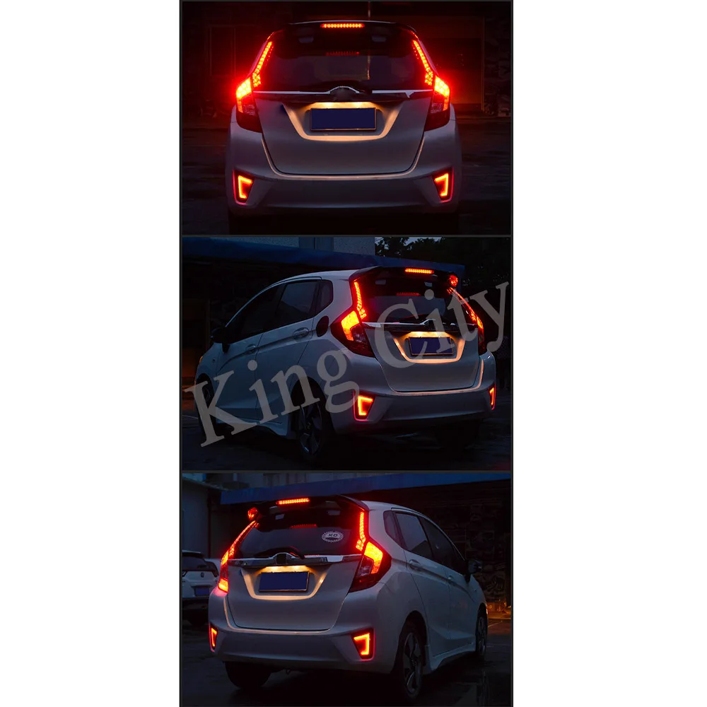 CAPQX 1 пара для Honda Jazz Fit 2014-2017 светодиодный задний фонарь светильник в сборе