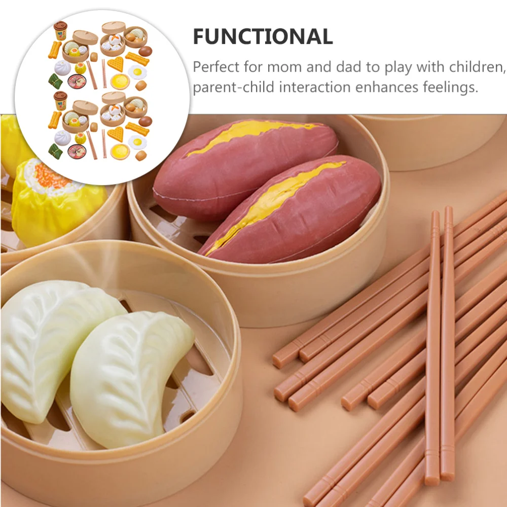 

58Pcs Breakfast Play Food Food Cooking Toys Pretend Role Play Toys