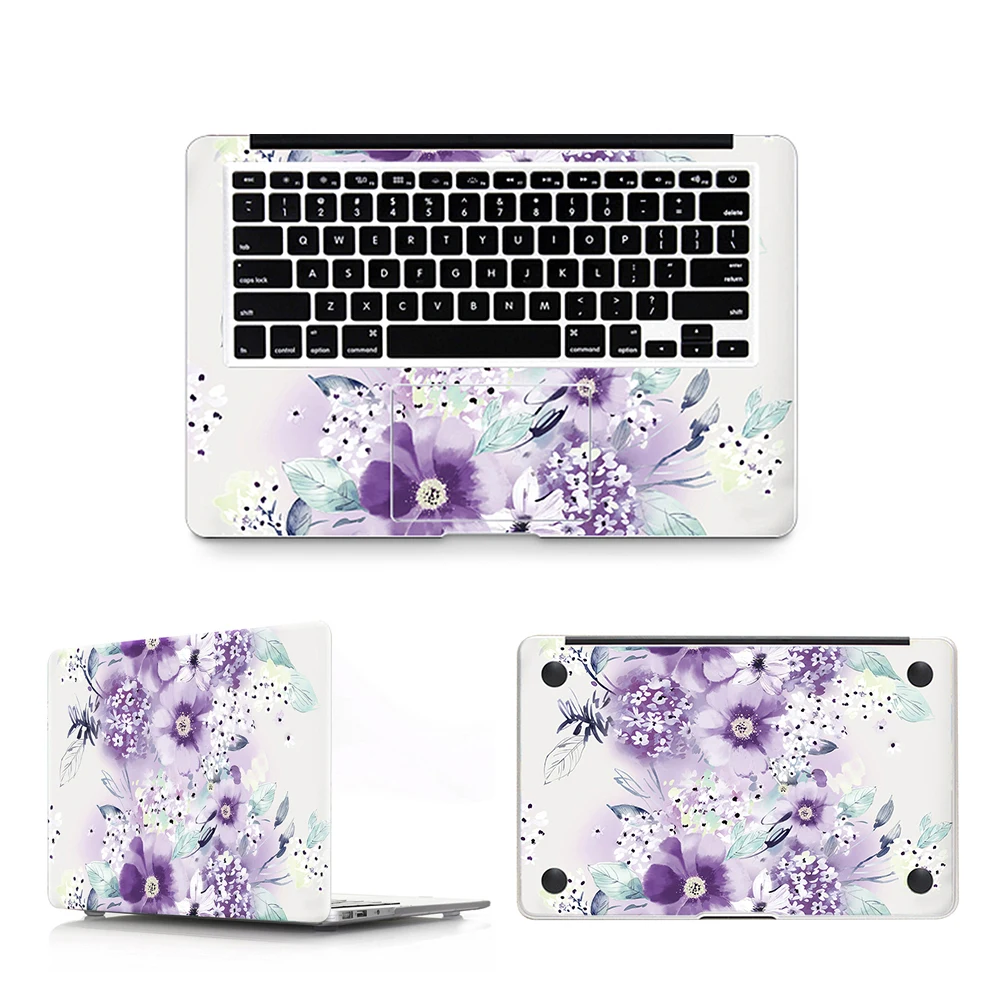 HRH 3 в 1 цветок Виниловая наклейка для ноутбука Macbook Air Pro Retina 11 12 13 15 дюймов Кожа