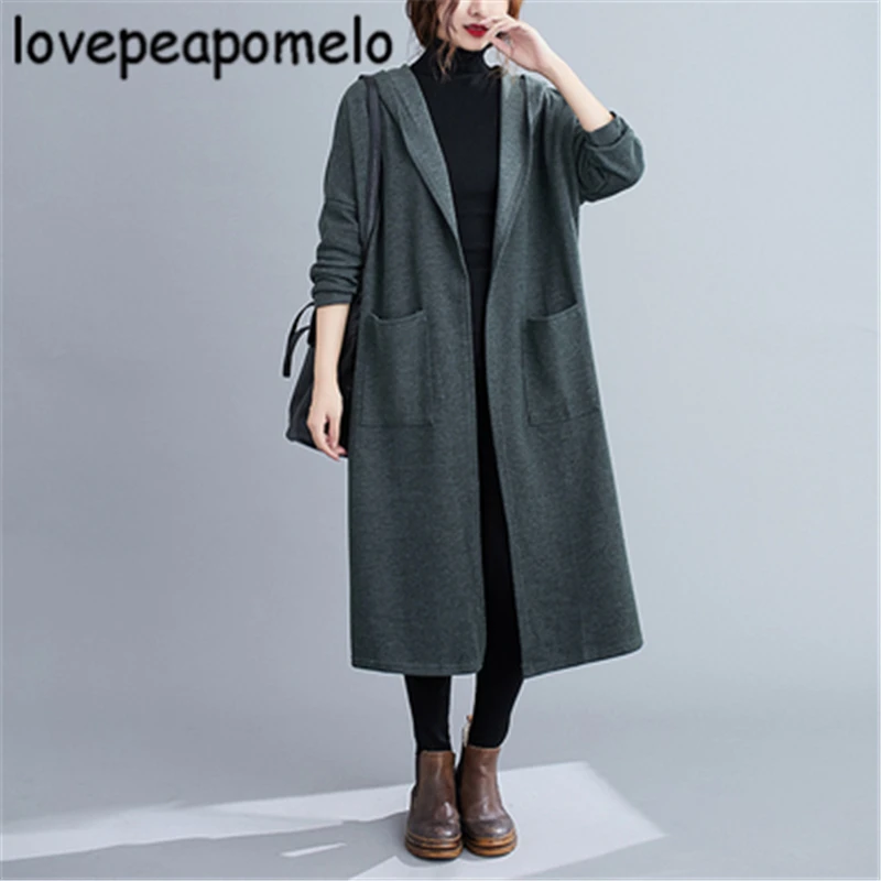 

2020 Autumn Winter Trench Female Coats Overcoats Cardigans Fashion Loose Women's Windbreaker Turndown Collar Ladies Jackets D10