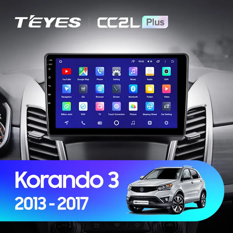 TEYES CC2L Plus Штатная магнитола For СсангЙонг Корандо Актион SsangYong Korando 3 Actyon 2 2013 - 2017 Android