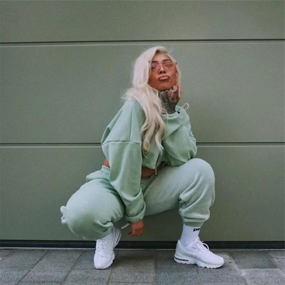 Комплект для бега женский свитер большого размера осенняя спортивная одежда