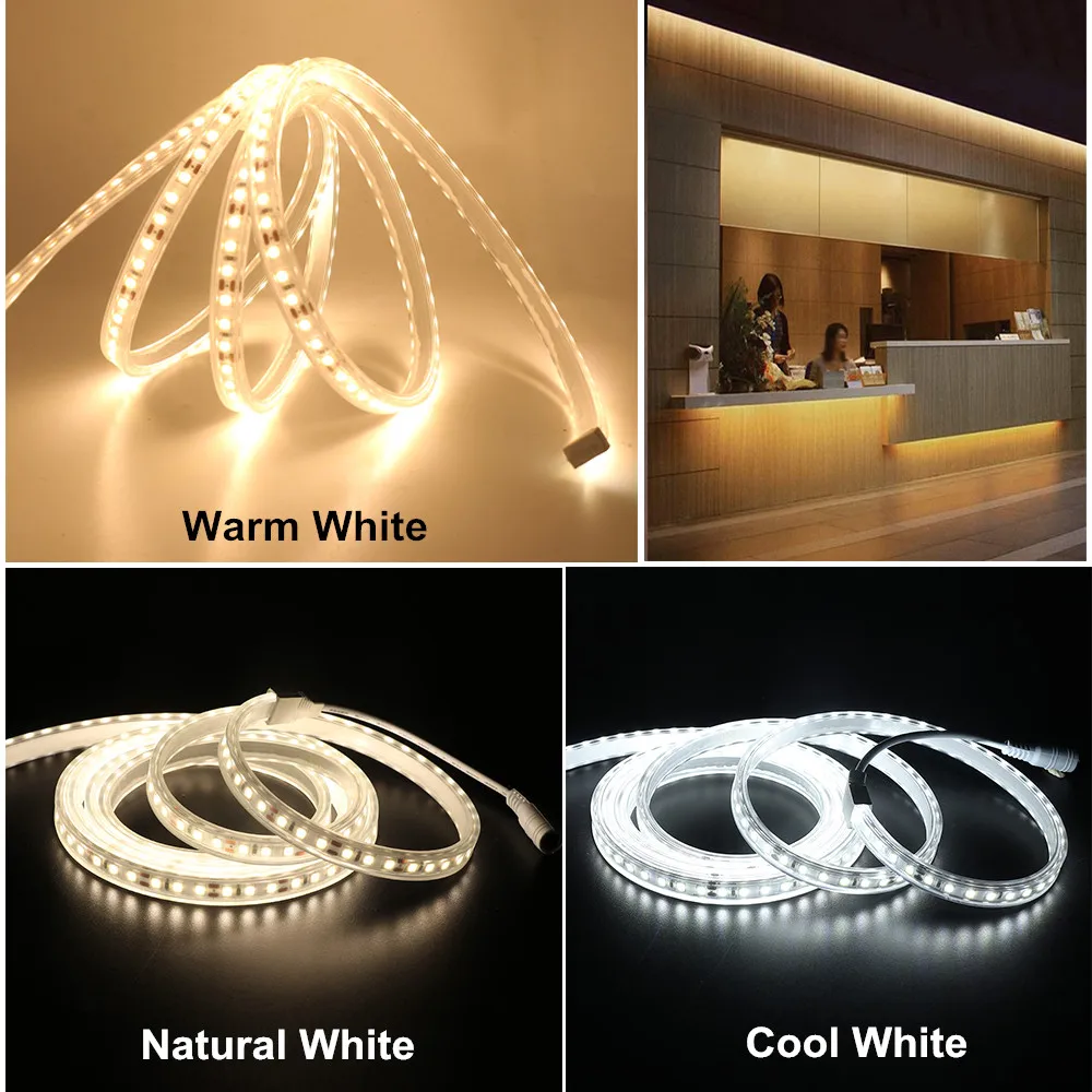 Диммируемая Светодиодная лента 12 В 24 постоянного тока CRI 80RA IP67 водонепроницаемая