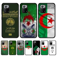 algerian algeria passport phone case for redmi note 10 9 8 6 pro 8t 5a 4x x 5 plus 7 7a 9a k20 cover