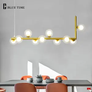 Modern LED Pendant Light For Living Room Study Bedroom Dining Room Indoor Lighting Hanging Lamp Metal Pendant Lamp Black&Gold