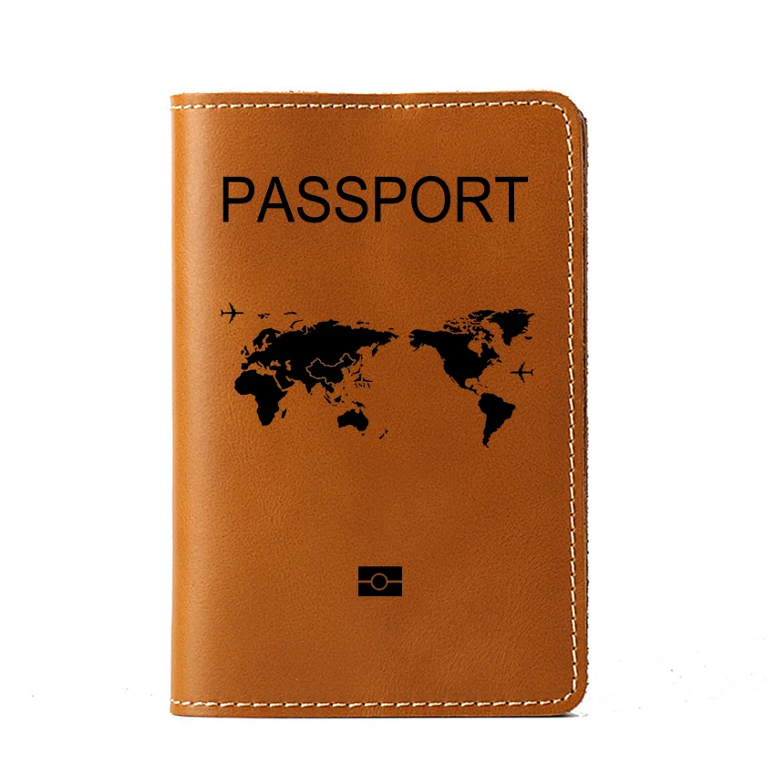 Карта бумажная карта из натуральной кожи чехол для паспорта|Принадлежности