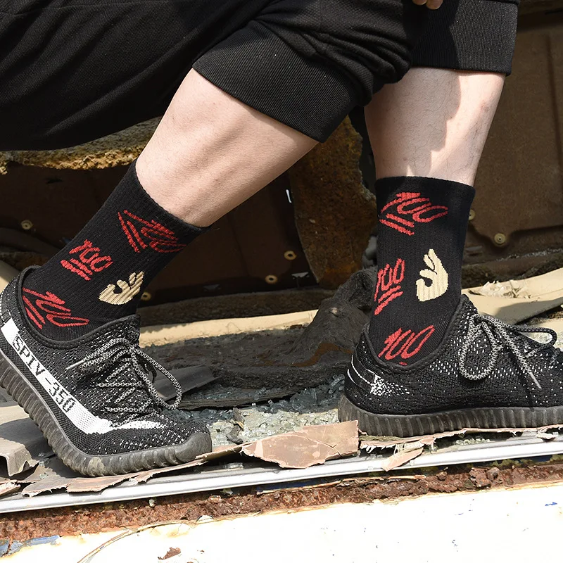 Новинка 2019 мужские носки в стиле хип хоп креативная индивидуальность 100 с