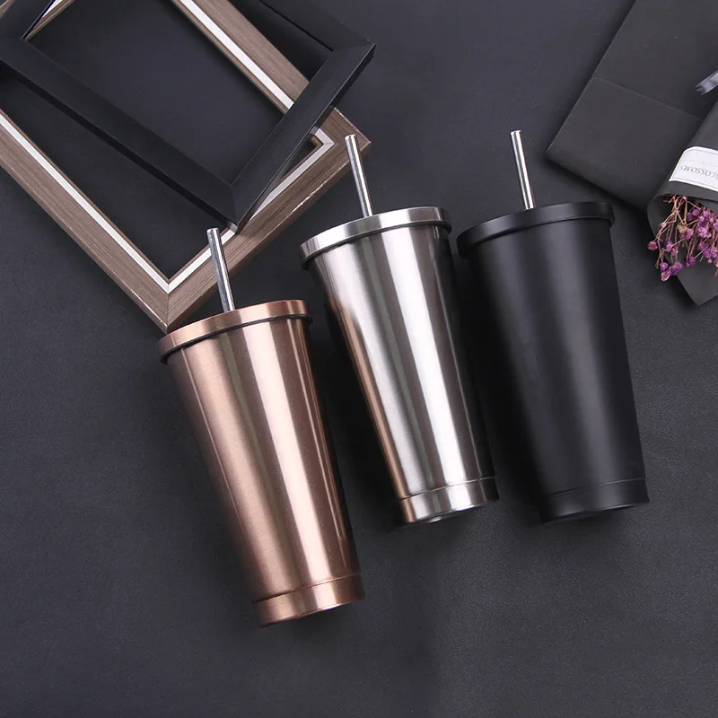 Вакуумная кружка из нержавеющей стали 20 унций с соломинкой | Дом и сад