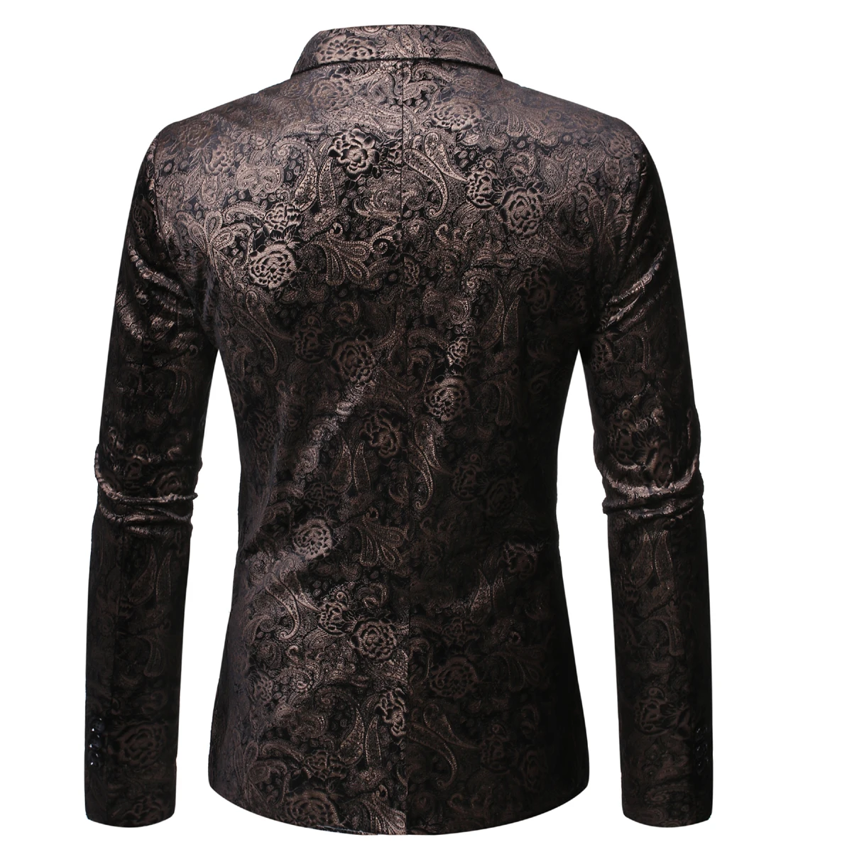 MJARTORIA 2019 модный Мужской позолоченный темно кожаный повседневный Блейзер Тонкий