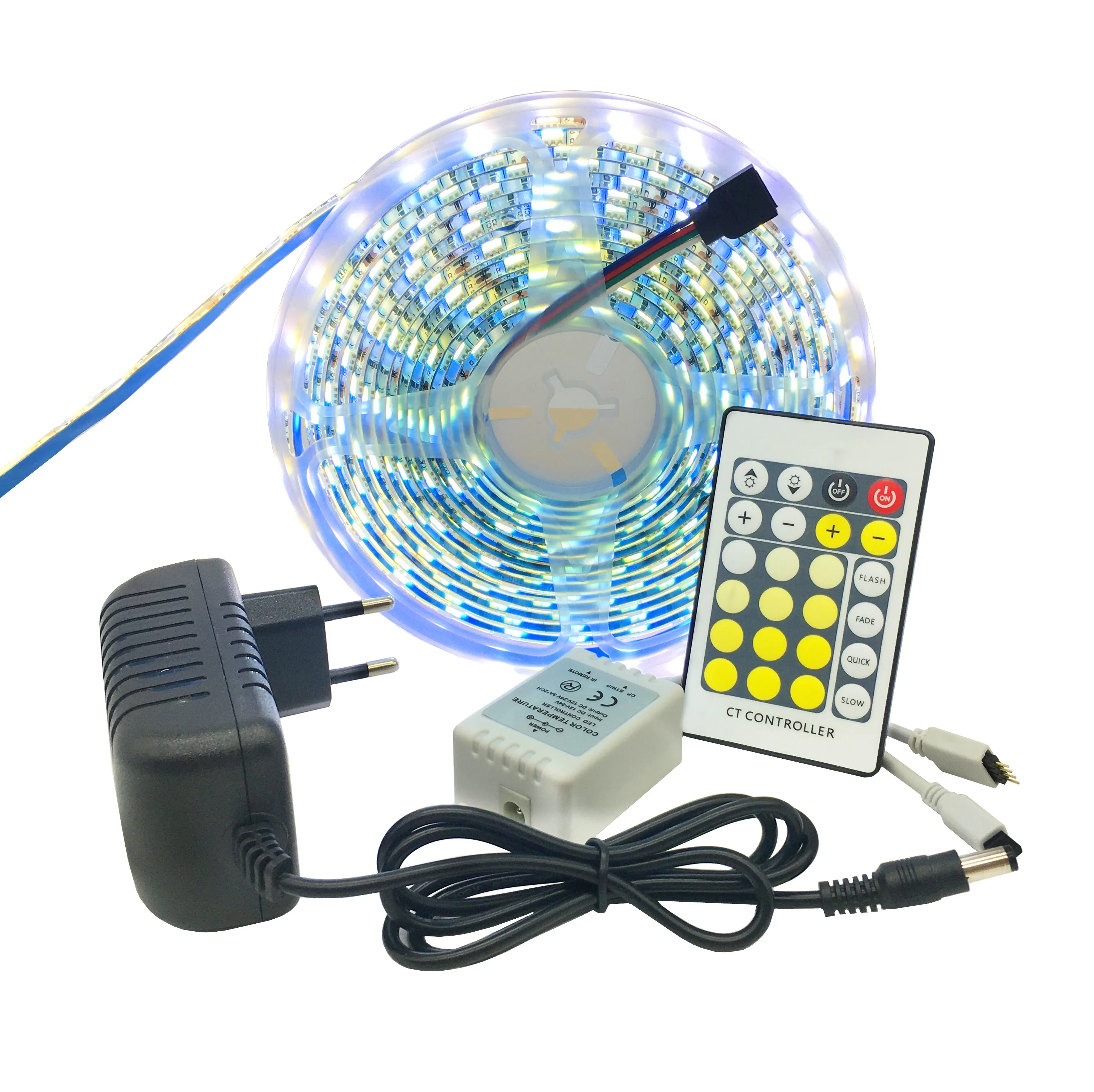 5050 CCT Светодиодная лента 5 м 10 DC12V цветовая температура регулируемая двойная белая