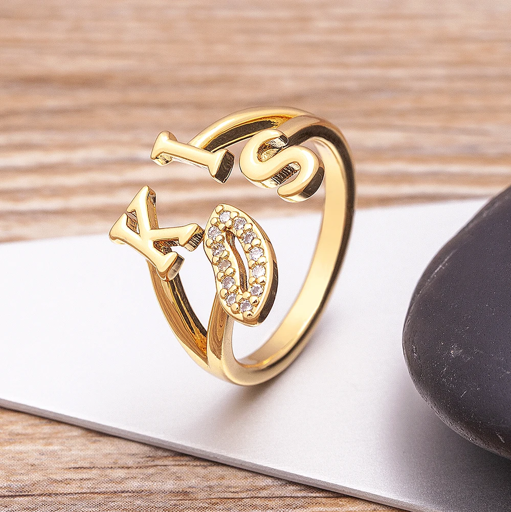 

New Luxury Double Layers Kiss Shape Rings Wedding Engagement Love Charm Open Adjustable Rings Elegant Cubic Zirconia Jewelry