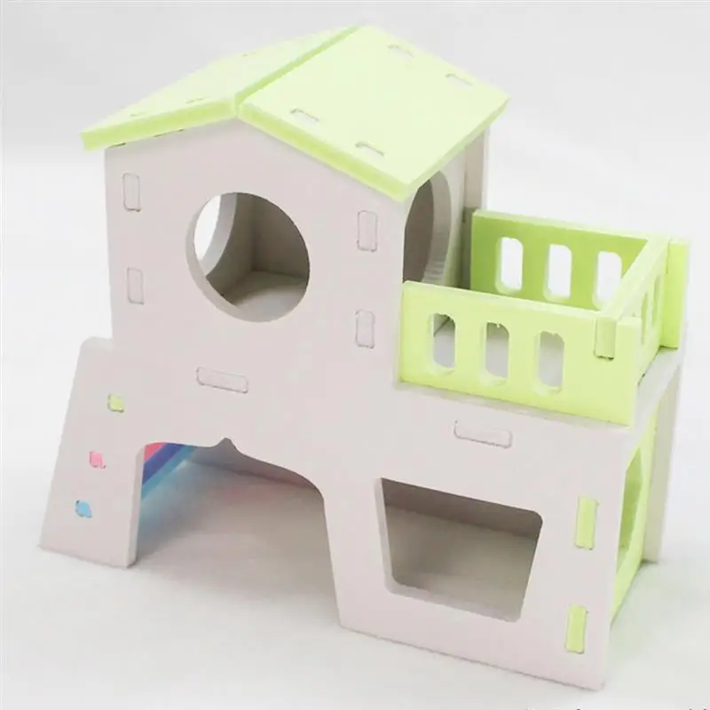 

1pc Hamster Hideout House Double Layer Funny Hamster House Toy Small Animal House Toy For Samll Pet Supplies