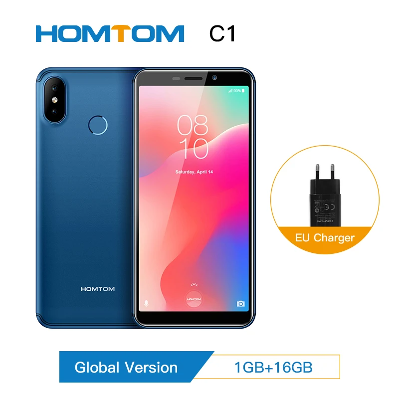 HOMTOM C1 16G rom 5 дюймов мобильный телефон Android 8 1 MT6580A четырехъядерный 13мп камера