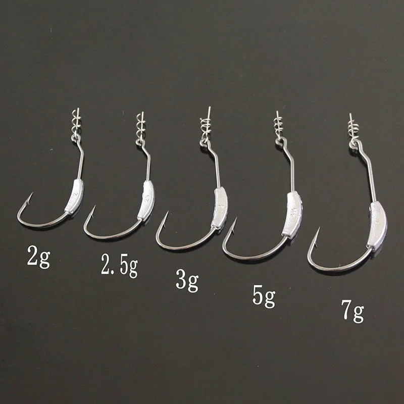 

20Pcs High-carbon Steel Fishing Hook Leaded Crank Spring Hole Barbed Fishing Hook 2g/2.5g/3g/5.25g/7g BHD2