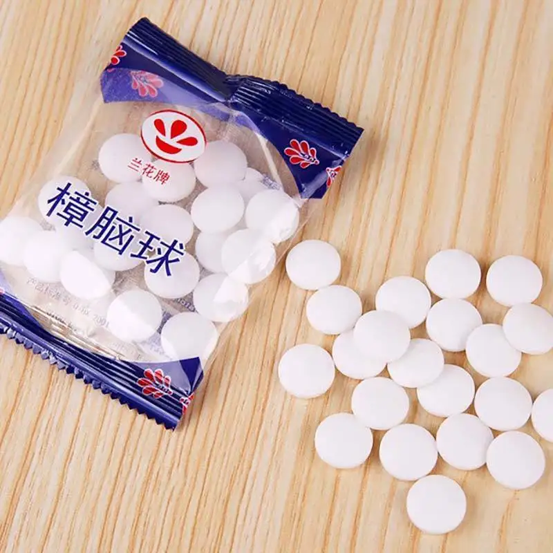 

20pcs/lot Natural Camphor Ball Wardrobe ShoE Removal Insect-resistant moth-proof Household Pest Control Moth Balls Bars