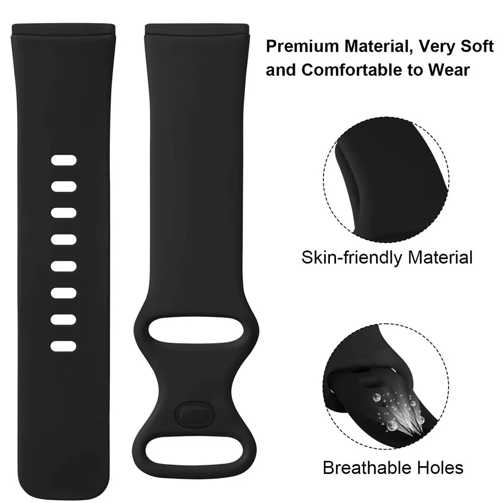 Soft Silicone Watch Band For Fitbit Versa 3 Strap Sport Wristband For Fitbit Sense Straps Smart Watch Accessories Versa 3 Belt