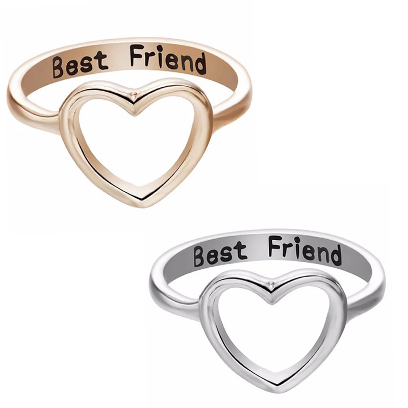2 предмета сердце с надписью Best Friend кольцо в форме сердца Форма обещание