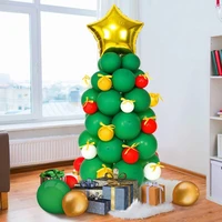 christmas balloons green balloon wreath arch kit gold white balloons for christmas decoration home navidad 2022 new year