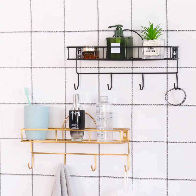 Nordic Minimalist Creative Wrought Iron Hook Rack Living Room Bedroom Bathroom Wall Decoration Door Rear Coat | Дом и сад