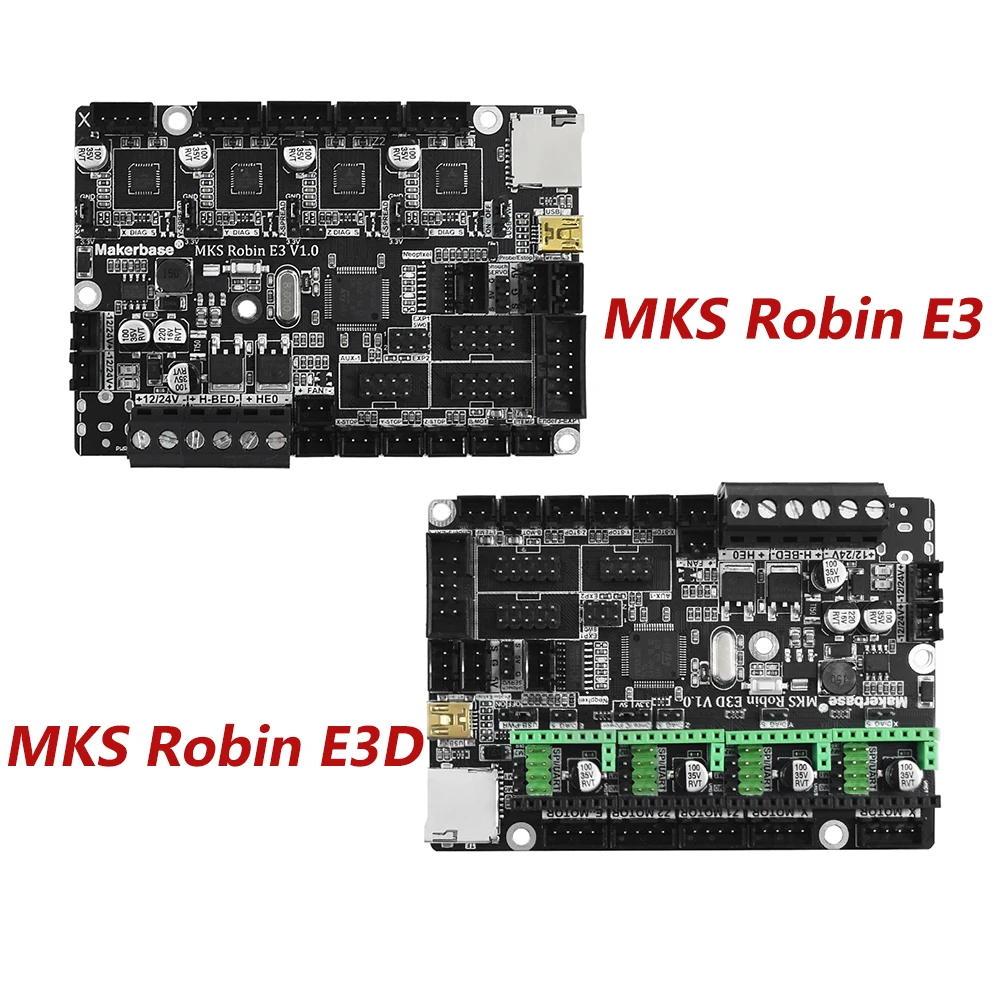 

Makerbase MKS Robin E3 MKS Robin E3D 32-битная плата управления, замена SKR Mini E3 с Tmc2208 Uart, драйвер режима для Ender 3