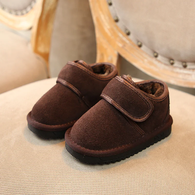 

Winter Kids Shoes for Girl Casual Sneakers Fashion Solid Color Plush Warm Boys Ankle Boots Baby Girl Shoes Size 21-30 SX213