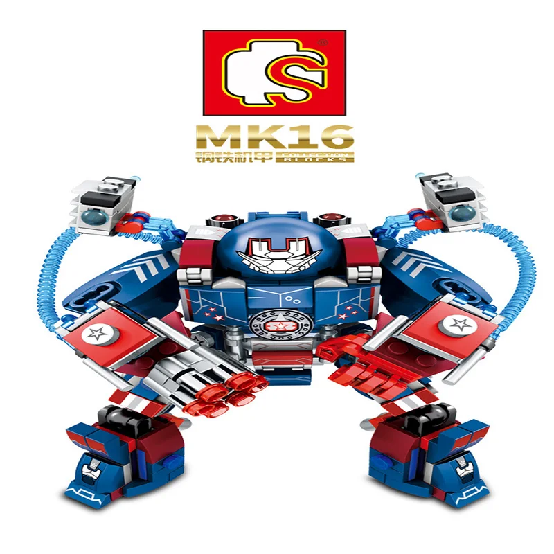 339 шт. + SEMBO робот механик модель коллекционные блоки сборные игрушки MKII Железный
