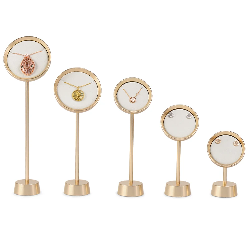 FANXI New White Jewelry Metal Earring Pendant Ring Arc-sharped Display Stand With Metal Base for Jewelry Shop jewelry stand