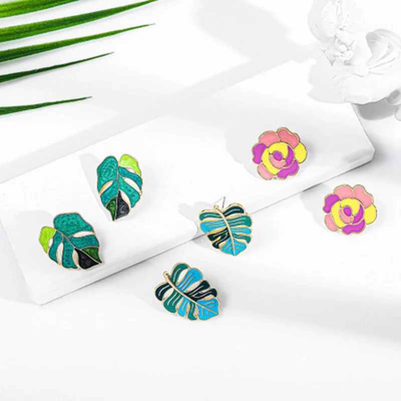 

Fashion New Vintage Leaf Flower Earrings 2021 Trendy Women Accessories