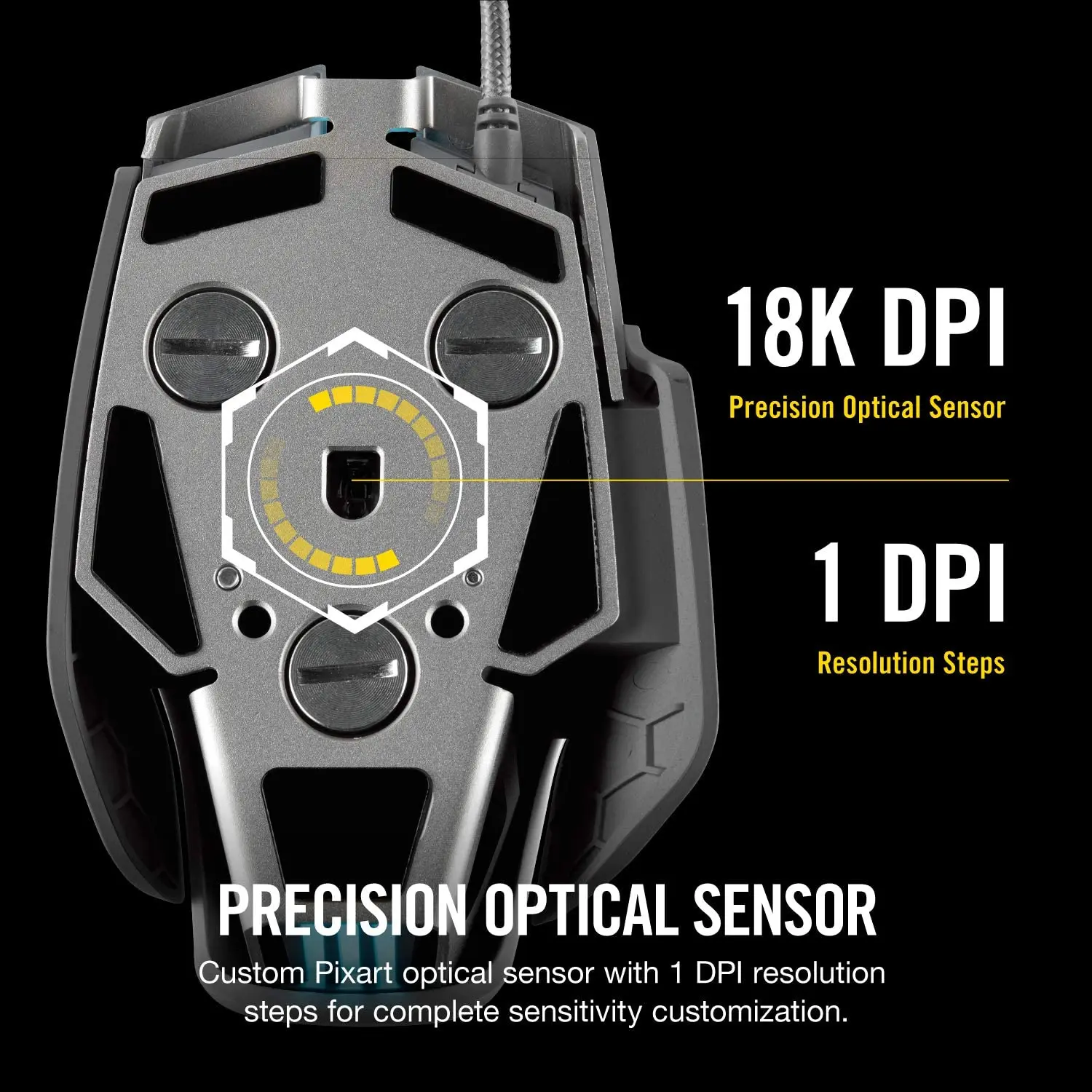 Игровая мышь CORSAIR M65 RGB ELITE настраиваемая FPS светодиодный ная подсветка 18000 DPI