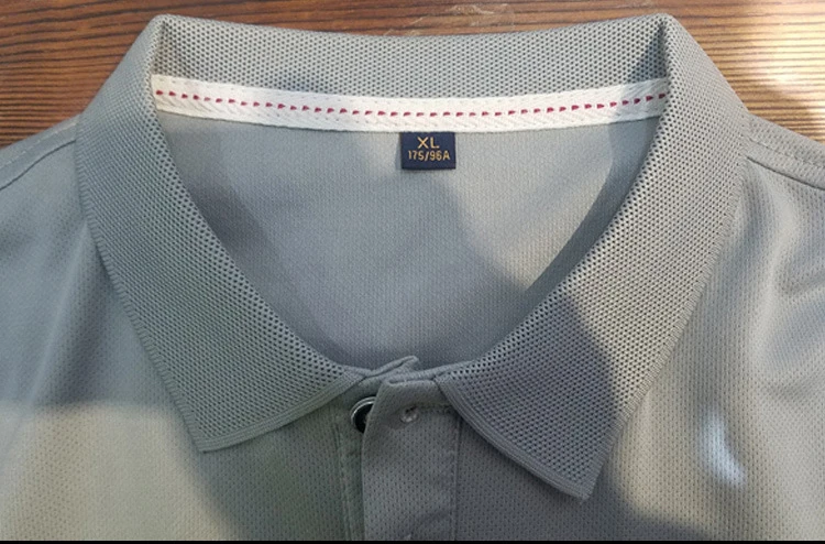 Can OEM мужские однотонные рубашки поло отложной воротник быстросохнущая одежда