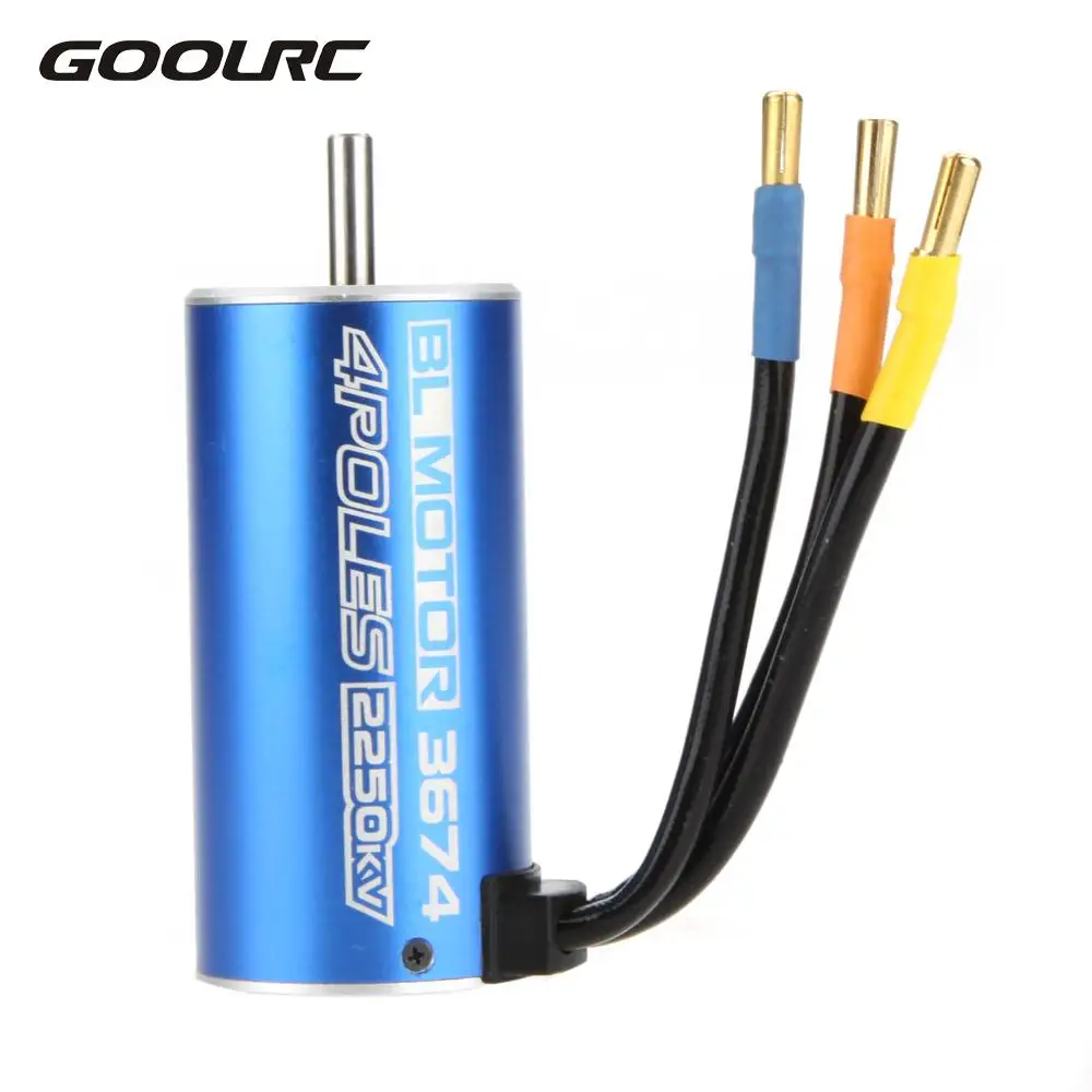 GoolRC 3674 4 полюса 2250KV высококачественный бесщеточный двигатель для RC 1/8 грузовик