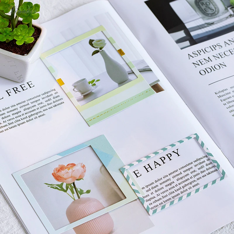 Винтажная фоторамка в форме сердца 15 цветов Клейкая Бумажная наклейка пакет