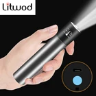 Водонепроницаемый ударопрочный жесткий светильник для самообороны 2000 дюйма, фонарь-ручка со встроенной батареей, светодиодный фонарик, фонарик, лампа для улицы