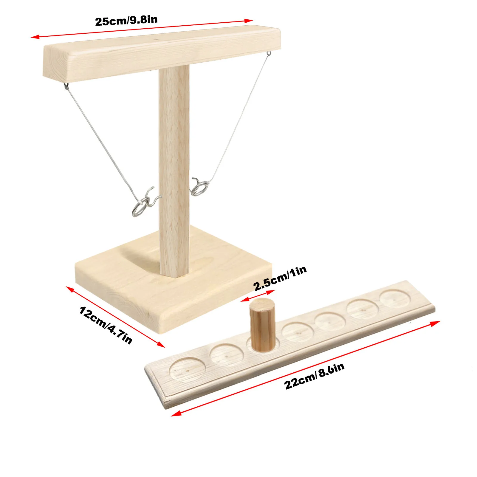 

Ring Throwing Game Handmade Wooden Ring Toss Hooks Fast-paced Interactive Game For Bars Home Hook Ornaments