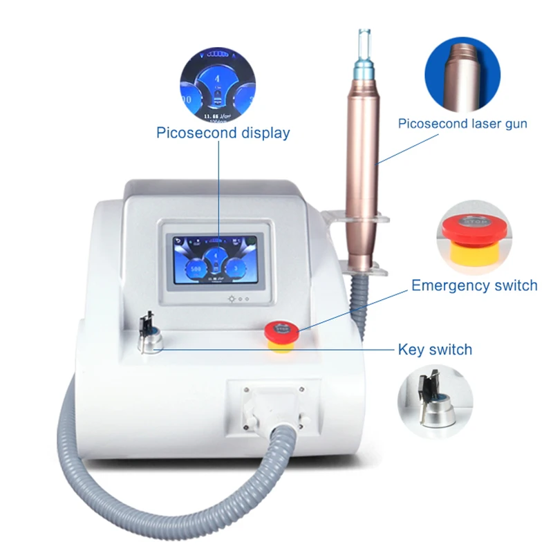 Portable Laser Picosecond Laser with Carbon Peel Skin Whitening Tattoo Removal Eyebrow Removal Machine for Makeup Beauty Machine