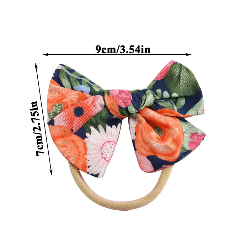

Girls Floral Headbands Baby Bows Hair Band Children Nylon Elastic Hairband Toddler Soft Hair Accessories Kids Gift Dropshipping