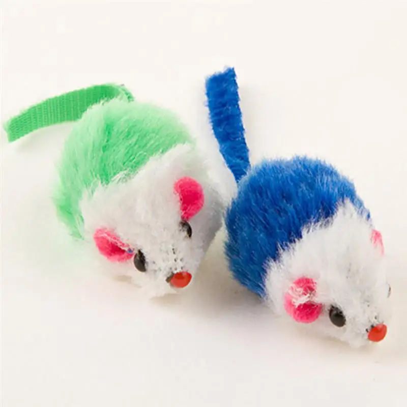 10PCS Random Color Christmas Cat Toy Bite Resistant Interactive Kitten Feather Mouse | Дом и сад