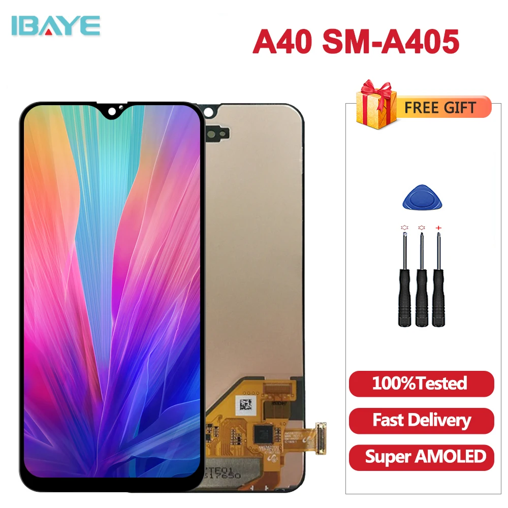 5 9 &quotSuper AMOLED для samsung A40 ЖК дисплей A405 Дисплей кодирующий преобразователь