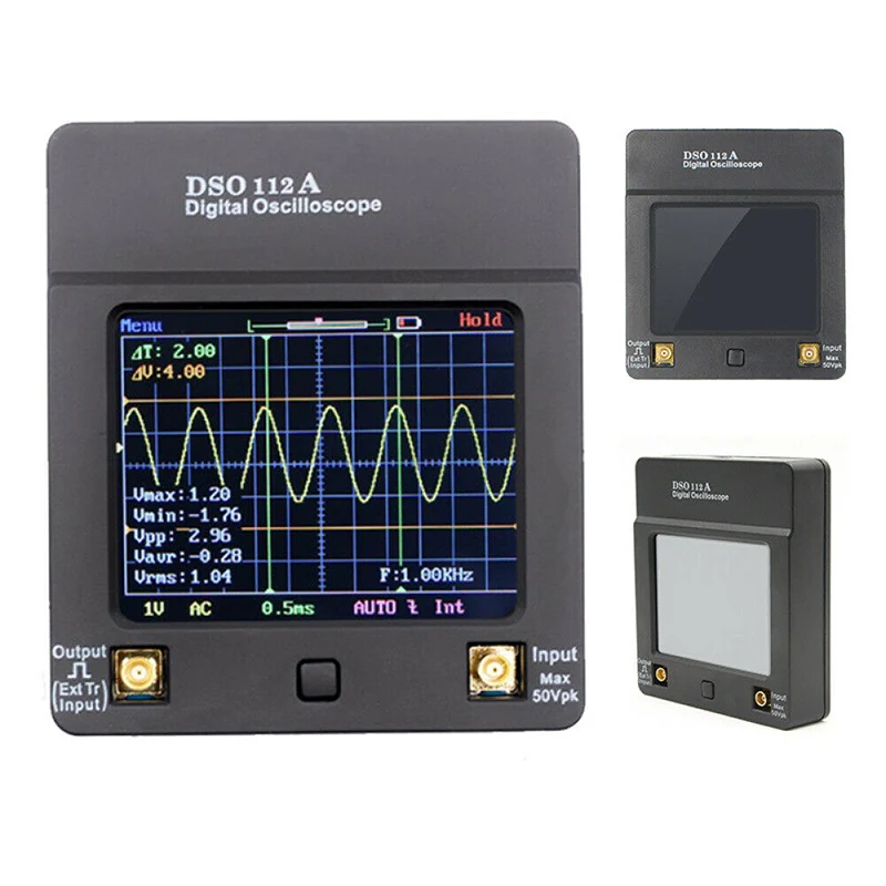 

DSO112A TFT Mini Digital Oscilloscope Portable USB Oscilloscope Interface 2MHz 5Msps with Touch Screen FKU66