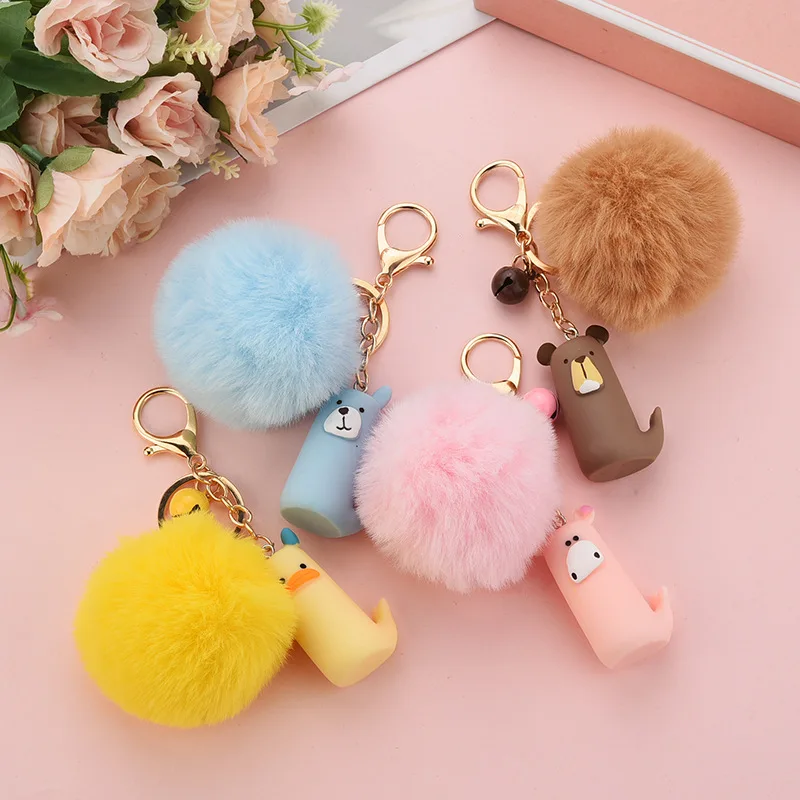 Креативный животный брелок медведь меховой шар мультфильм Зодиак плюшевая мышь